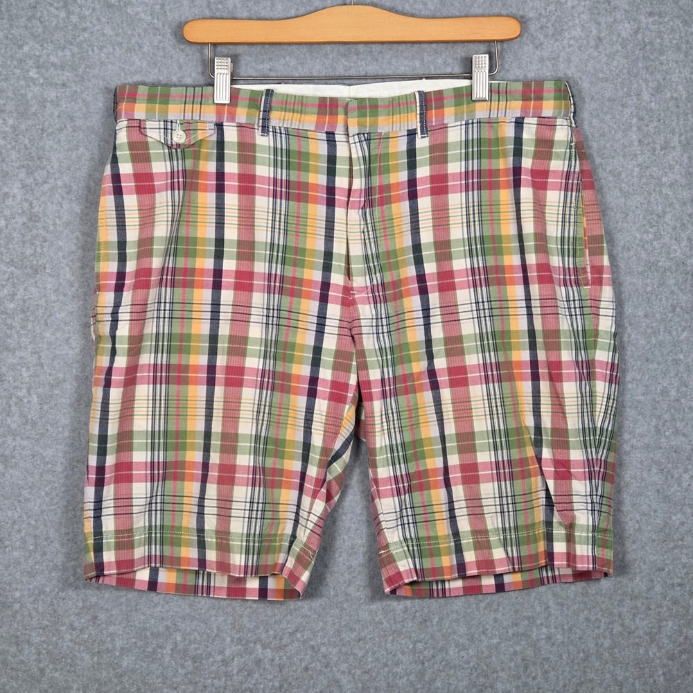 Polo Ralph Lauren Men 38 x 10" Plaid Shorts Multicolor Cotton Y2K Preppy Bermuda